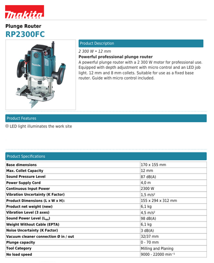 MAKITA RP-2300FC Router
