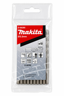 MAKITA D-06395 Metal Drill Bits HSS 5.5x93 (10s)