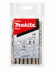 MAKITA D-06498 Metal Drill Bits HSS 8x117 (10s)