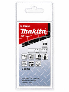 MAKITA D-06258 Metal Drill Bits HSS 2x49 (10s)