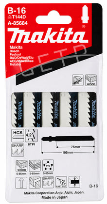 MAKITA A-85684 Jig Saw Blade No. B16 Fast Cut