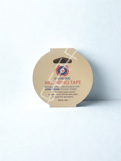 EVERBOND Double Sided PE Foam Tape 24mm x 5m Black Color