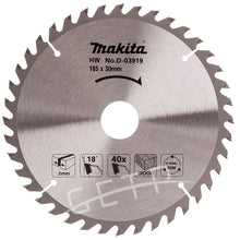 MAKITA D-03919 TCT Saw Blade 185x30x40T (Wood)