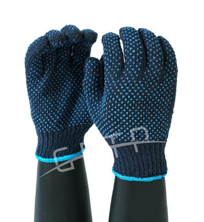 Double Dotted Gloves Blue