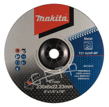 MAKITA D-74522 Grinding Wheel for Metal 230X6X22 mm A24P