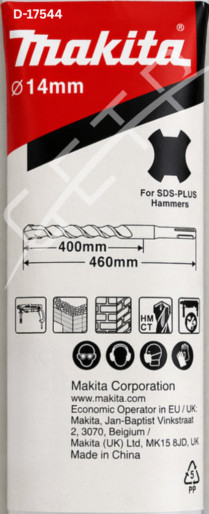 MAKITA D-17544 SDS Plus Concrete Bit 14x460mm