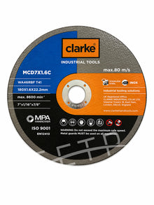 Metal Cutting Disc 7" X 1.6 X 22mm Clarke